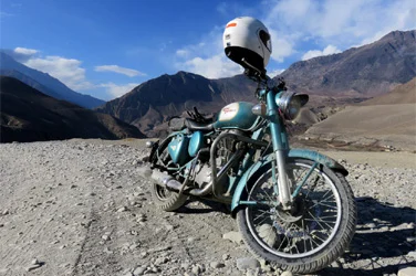 Motor biking in Tibet